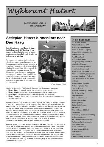 Jaargang 2, nummer 5 (oktober 2007) - Wijkkrant Hatert