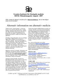 Alternativ information om alternativ medicin - Kloka Gubben ...