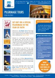 Download Pilgrimage Tours Brochure here - Joe Walsh Tours