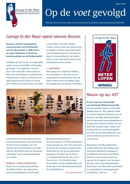 George In der Maur orthopedische schoentechniek is een