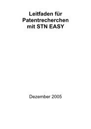 Leitfaden für Patentrecherchen mit STN EASY - Paton - TU Ilmenau