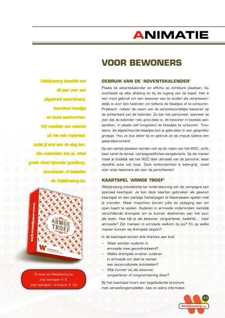 Brochure Caritas over de campagne - Welzijnszorg