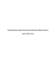 Handleiding update Novak Kwaliteitshandboek deel C - 2-advise.com