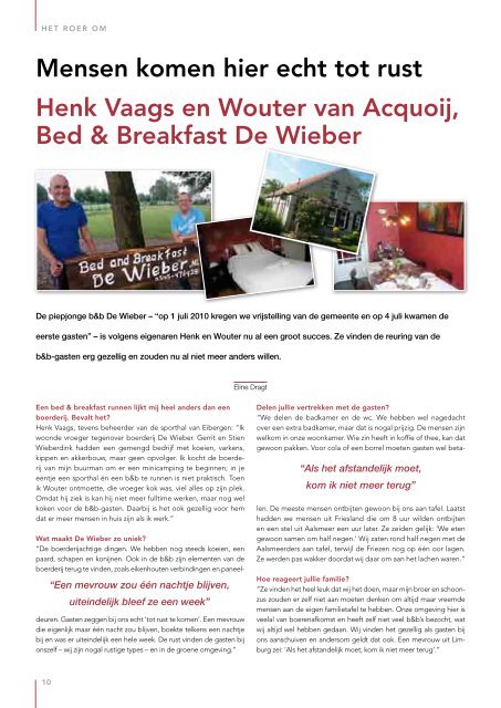 de combinatie - Bed & Breakfast nieuws