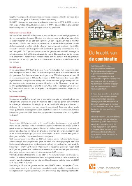 de combinatie - Bed & Breakfast nieuws