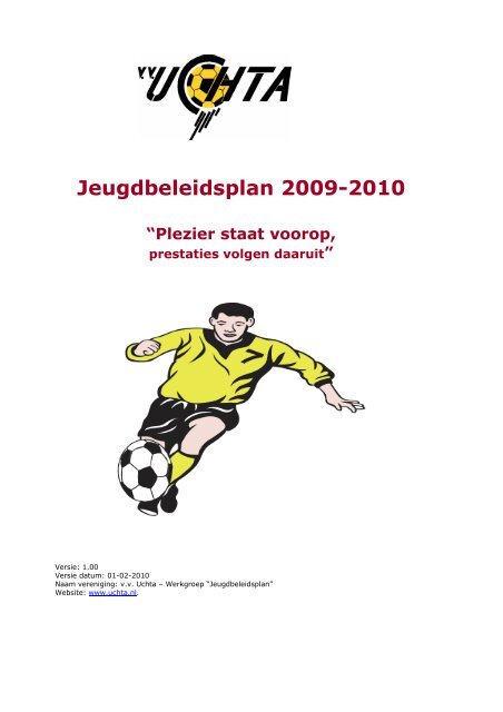 Jeugdbeleidsplan V.V. Uchta 2009-2010 versie 1.00