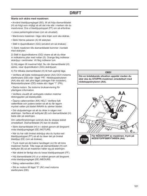 operation - Husqvarna - Husqvarna Construction Products