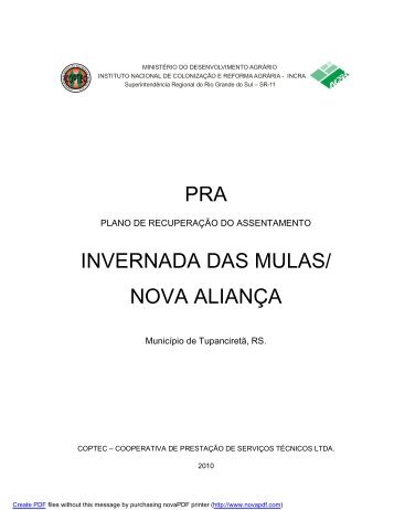 PRA INVERNADA DAS MULAS/ NOVA ALIANÇA - Coptec.org.br