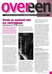 Overeen september 2001.qxd - Katholieke Vereniging voor Oecumene