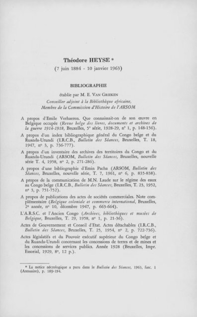 (1964) n°1 - Royal Academy for Overseas Sciences