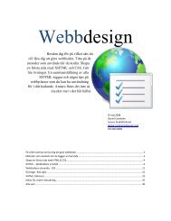 Webbdesign. XHTML och CSS