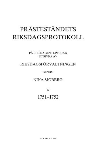 Prästerna 5152.book - Riksdagen