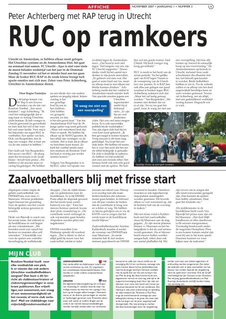 seizoen 2007/2008 nummer 3 - Rondom Voetbal