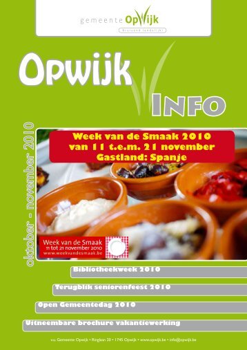 Infoblad oktober 2010 - Opwijk