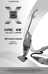 Vac X5 Bruksanvisning - Tvins