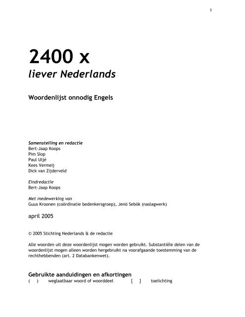 2400 x - Stichting Nederlands