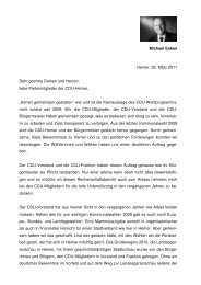 das Rundschreiben von Michael Esken lesen - CDU-Hemer