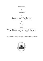 Gunnar Jarring Central Eurasia Collection - Swedish Research ...