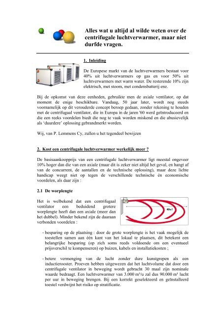 Alles wat u altijd al wilde weten over de centrifugale ... - Lemmens