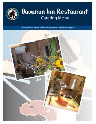 Catering Menu - Bavarian Inn