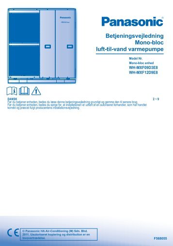 Betjeningsvejledning Mono-bloc luft-til-vand varmepumpe - LMG