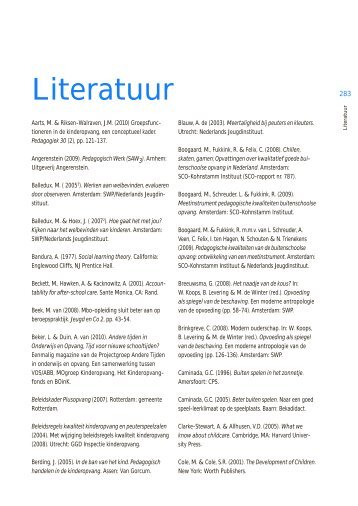 Literatuurlijst, Met dank aan, Register - Pedagogischkader.nl