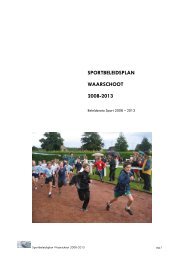 SPORTBELEIDSPLAN WAARSCHOOT 2008-2013 - Gemeente ...