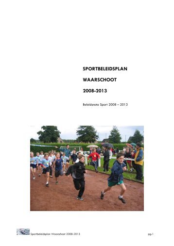 SPORTBELEIDSPLAN WAARSCHOOT 2008-2013 - Gemeente ...