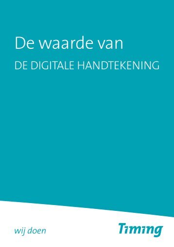 De waarde van - Timing