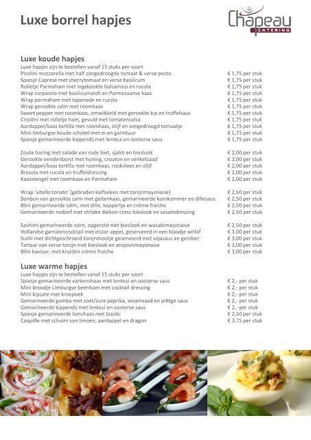 BROCHURE 2012 - Chapeau Catering