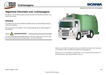Vuilniswagens Algemene informatie over vuilniswagens