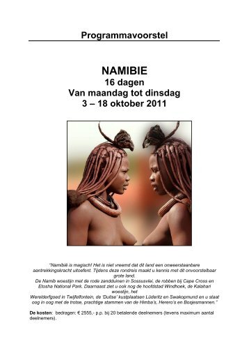 NAMIBIE - PV Den Brink