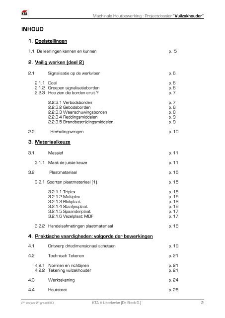 INHOUD - KTA Liedekerke