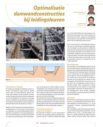 Optimalisatie damwandconstructies bij leidingsleuven - GeoTechniek