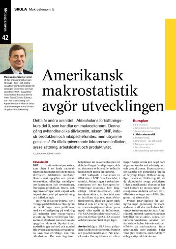 Amerikansk makrostatistik avgör utvecklingen - Aktiespararna