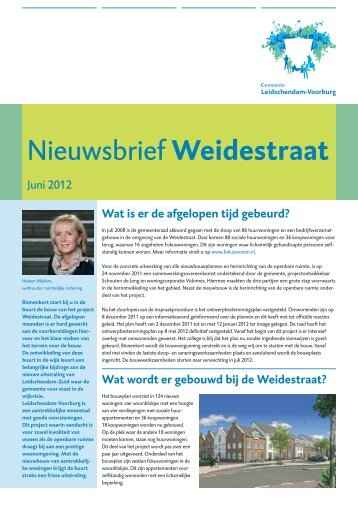 Nieuwsbrief Weidestraat - Gemeente Leidschendam-Voorburg