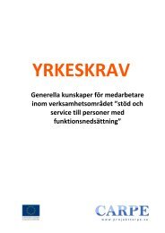 stöd och service till personer med ... - Projekt CARPE