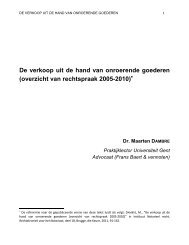 De verkoop uit de hand van onroerende goederen - Frans Baert en ...