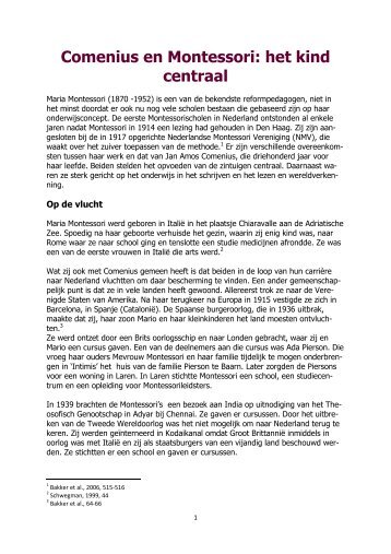 Comenius en Montessori: het kind centraal - kelpin.nl