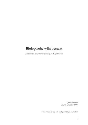 Biologische wijn bestaat - Vinoblesse