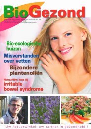 Infoblad over Gezond Leven - 5de jaargang - nummer ... - BioGezond