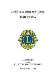 LIONS CLUBS INTERNATIONAL DISTRICT 112A