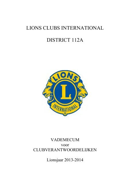 LIONS CLUBS INTERNATIONAL DISTRICT 112A