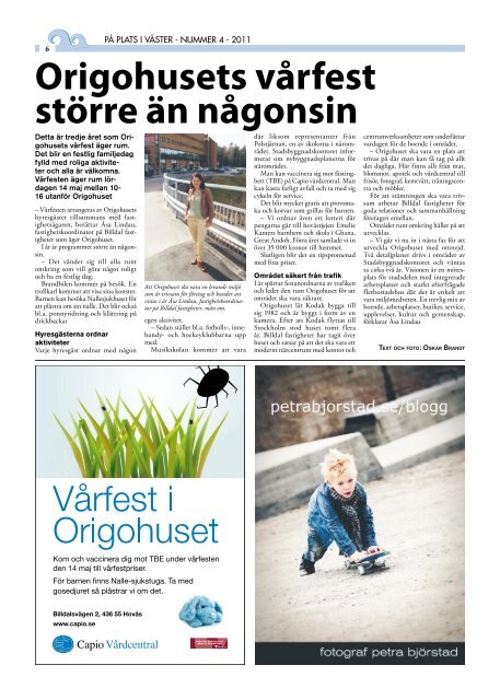 Ladda hem PDF-tidning här. - På Plats i Väster