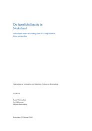De leerplichtfunctie in Nederland - Ecorys
