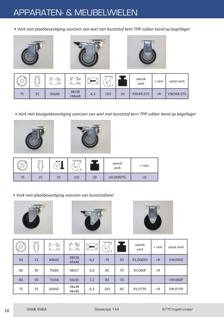 PRODUCTCATALOGUS - GAME BVBA