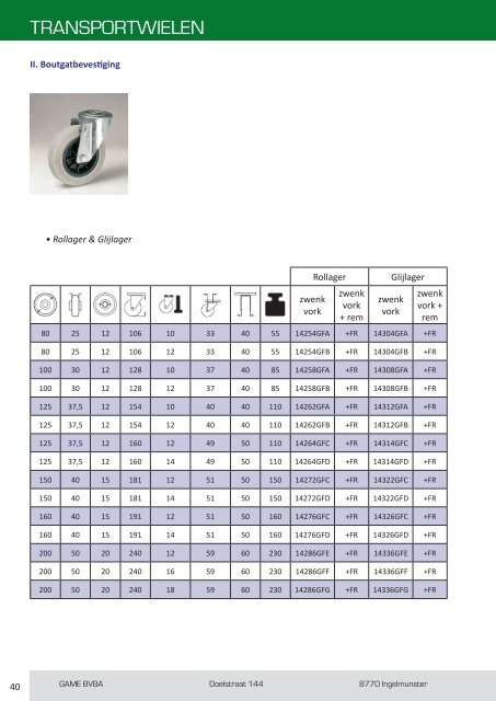 PRODUCTCATALOGUS - GAME BVBA