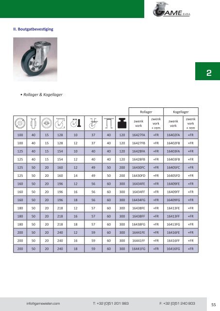 PRODUCTCATALOGUS - GAME BVBA