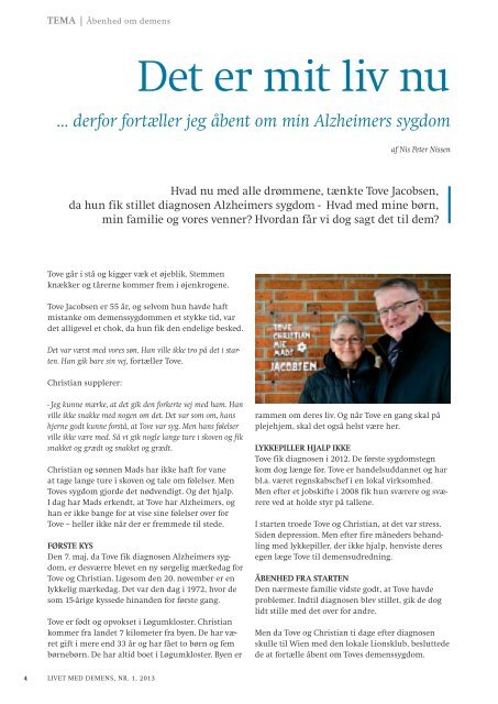 Åbenhed om demens Åbenhed om demens - Alzheimerforeningen