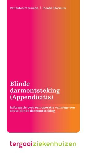 Blinde darmontsteking (Appendicitis) [94kb] - Tergooi